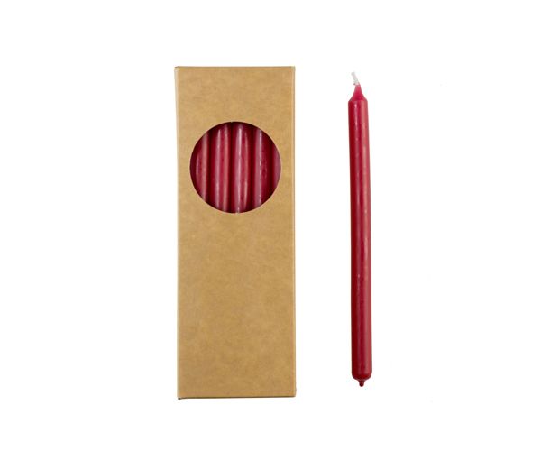 Dünne Stabkerzen ROT – 20 Stk., 1.2 x 17.5 cm