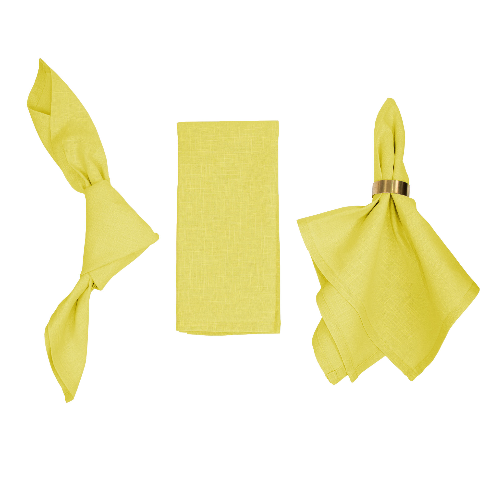 Leinenserviette Stoffserviette Zitronengelb Lemon yellow Leinenserviette Stoffserviette Zitronengelb Lemon yellow