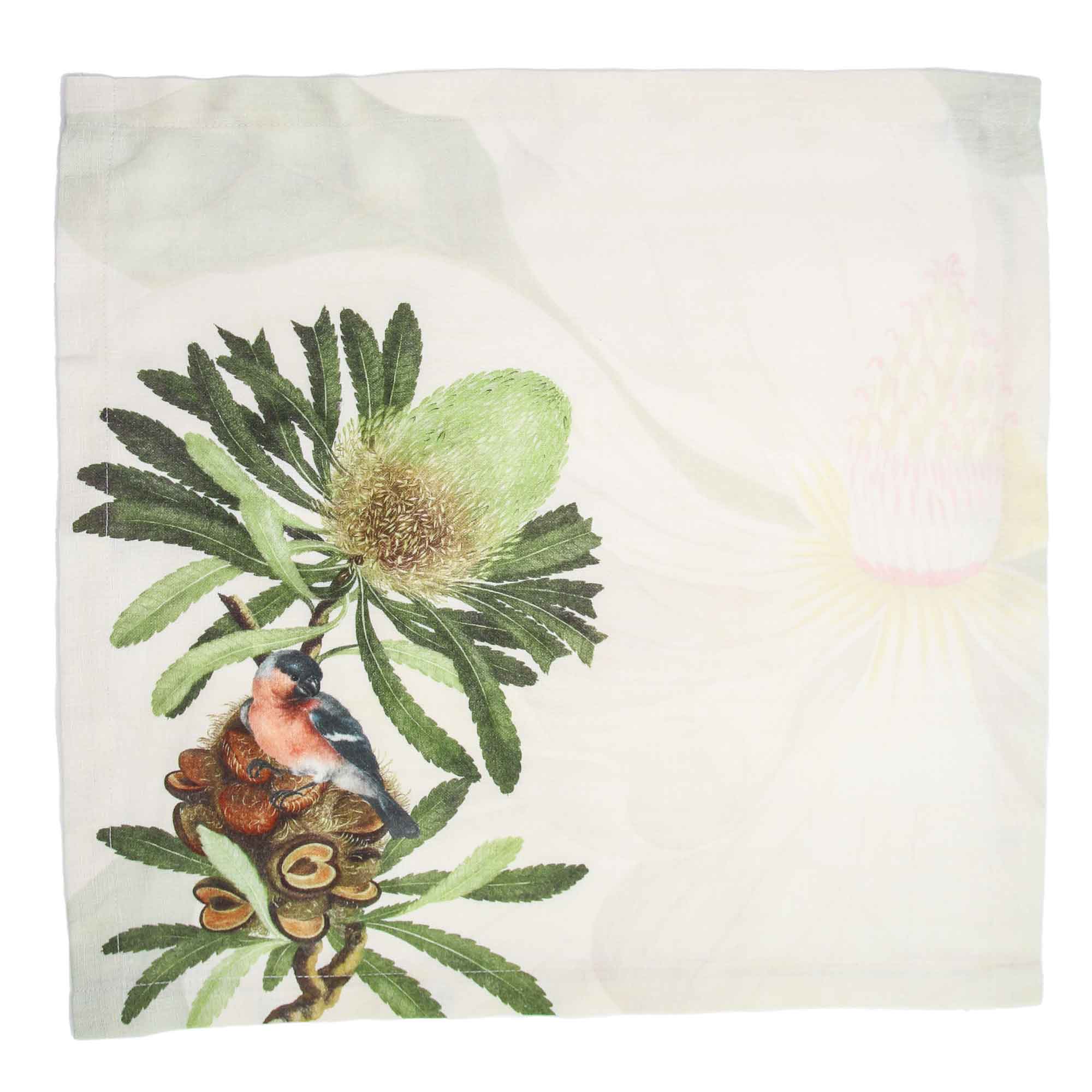 leinenservietten-bedruckt-magnolia-motiv-3 Leinenserviette MAGNOLIA