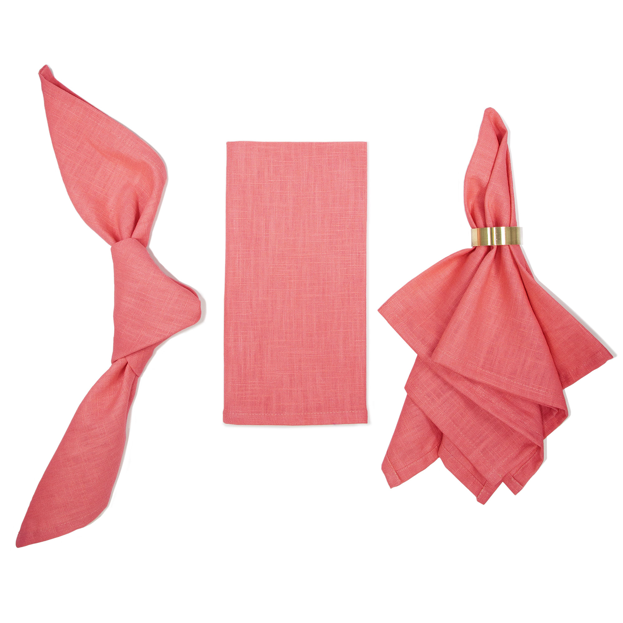 Leinenserviette Stoffserviette Koralle coral pink Leinenserviette Stoffserviette Koralle coral pink