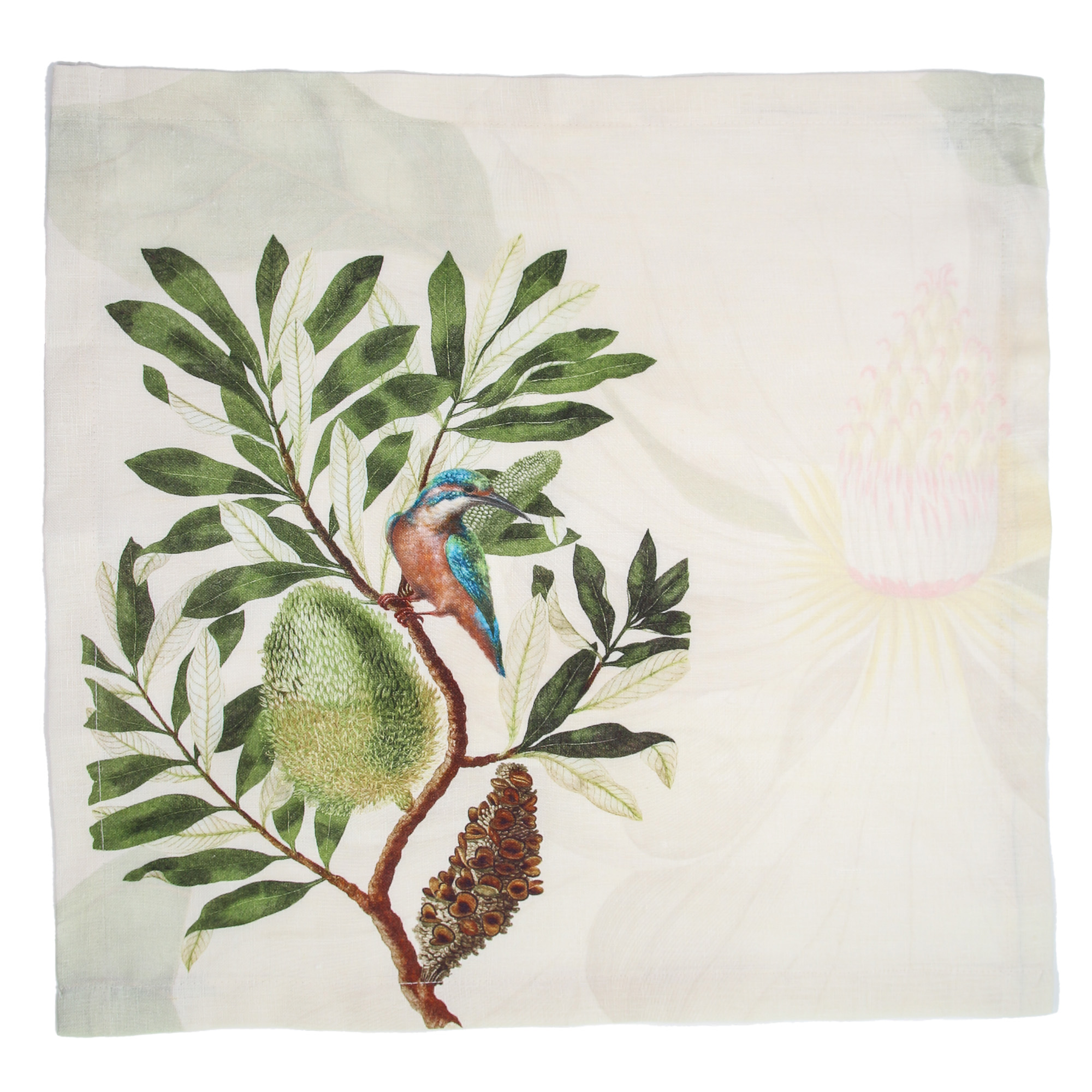 leinenservietten-bedruckt-magnolia-motiv-4 Leinenserviette MAGNOLIA