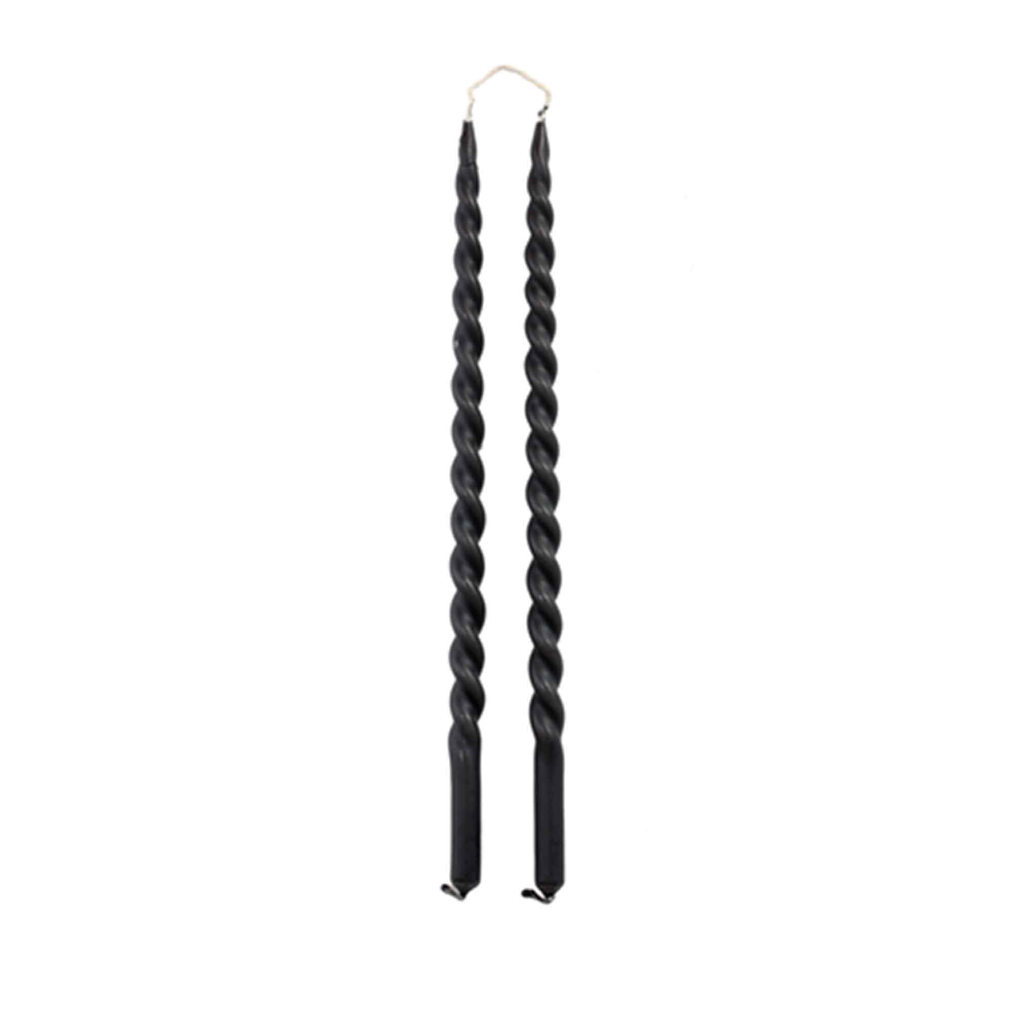 Dünne Stabkerzen TWIST schwarz - 2 Stk., 1,2 x 30 cm Dünne Stabkerzen TWIST schwarz - 2 Stk., 1,2 x 30 cm