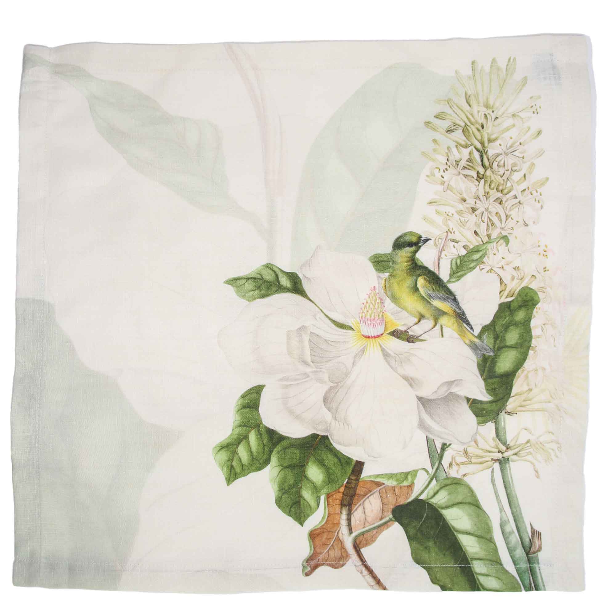 leinenservietten-bedruckt-magnolia-motiv-1 Leinenserviette MAGNOLIA