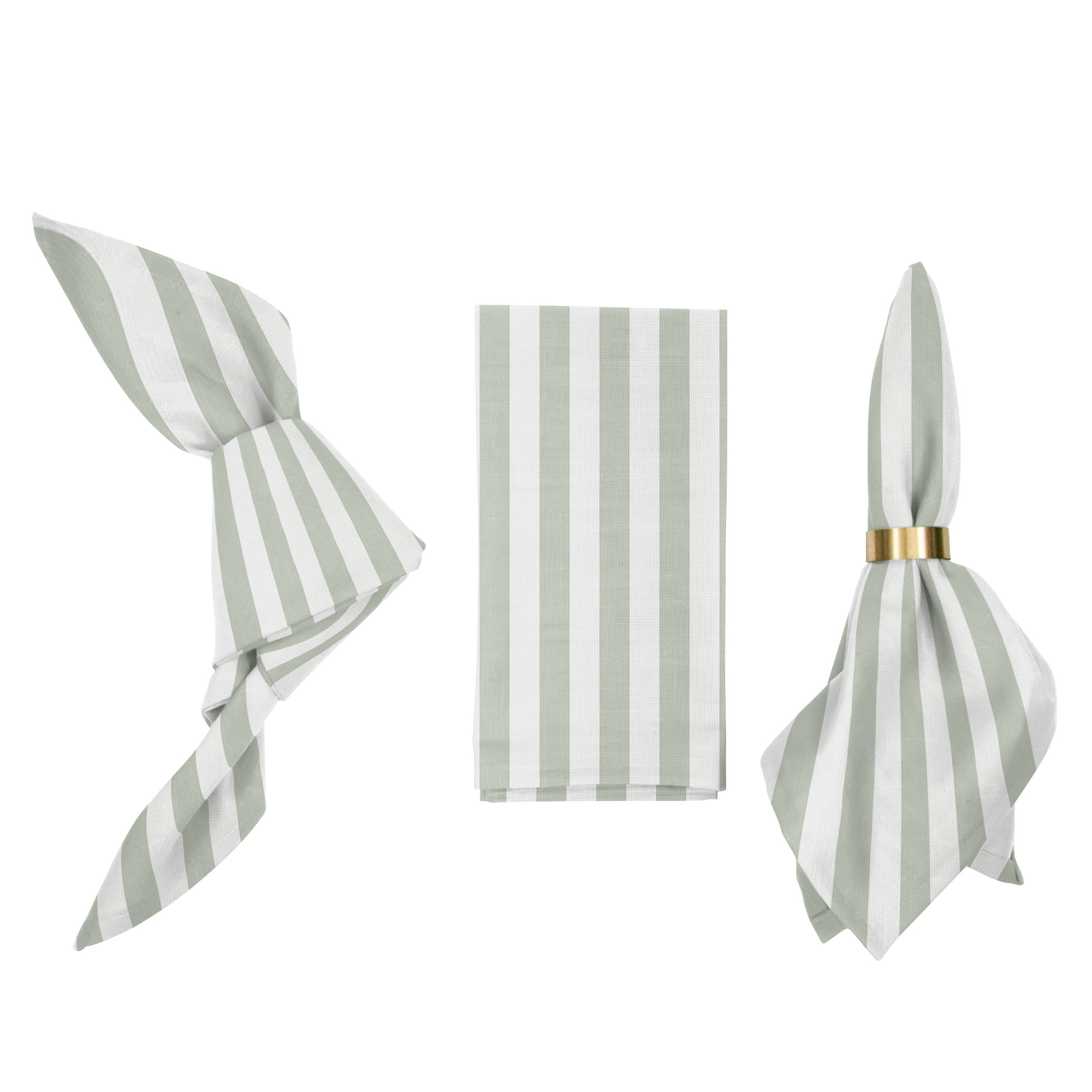 Leinenserviette STRIPE - PISTAZIENGRÜN | pistachio mit 40 mm Streifen Leinenserviette STRIPE - PISTAZIENGRÜN | pistachio mit 40 mm Streifen